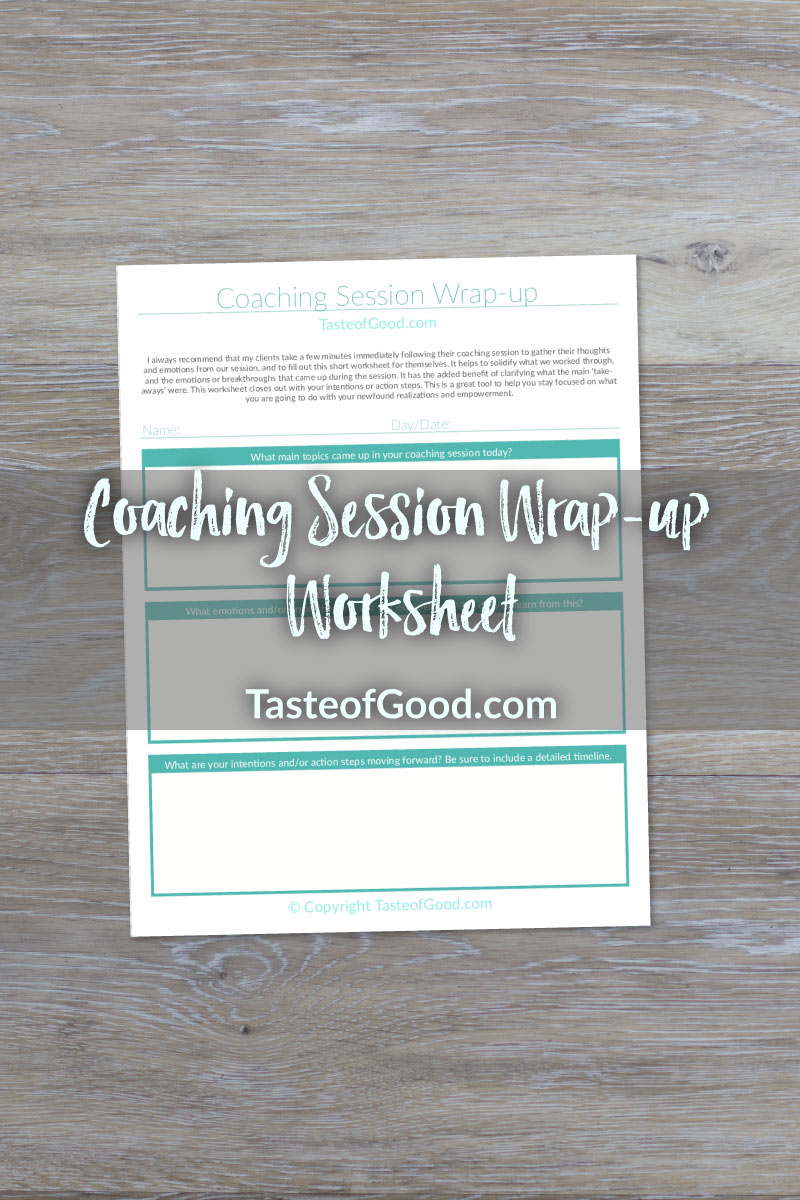 Coaching Session Wrap-up Worksheet