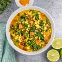 Sunshine Bowl - Vegan Turmeric and Curry Coconut Milk and Lime Soup